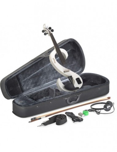 4/4 electric violin set with S-shaped...