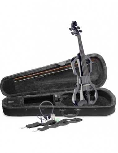 4/4 electric violin set with black...
