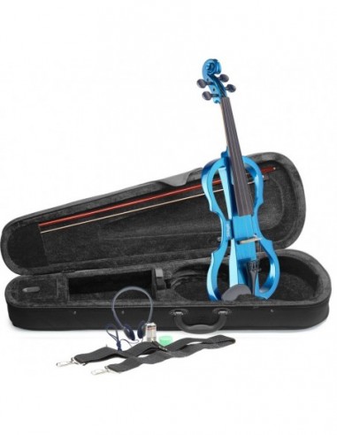 4/4 electric violin set with metallic...