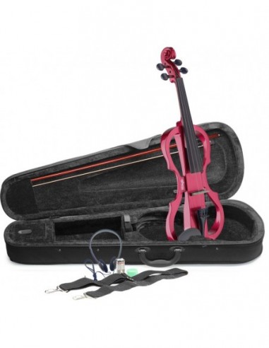 4/4 electric violin set with metallic...