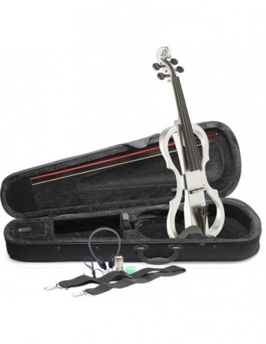 4/4 electric violin set with white...
