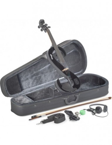 4/4 electric viola set with S-shaped...