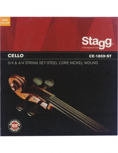 4/4 & 3/4 Cello string set, nickel...