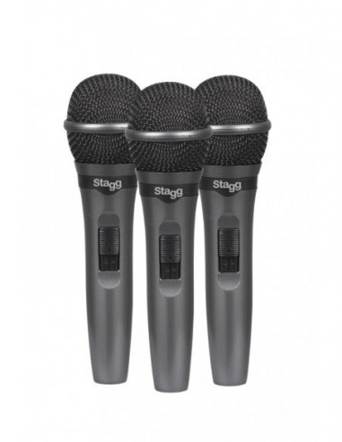 Set of 3 cardioid dynamic microphones...