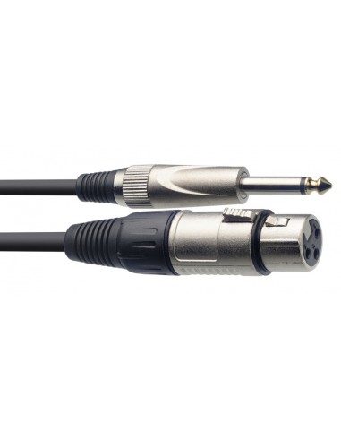 Microphone cable, XLR/jack (f/m), 1 m...