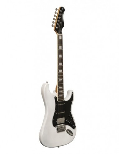 Electric guitar with solid alder body