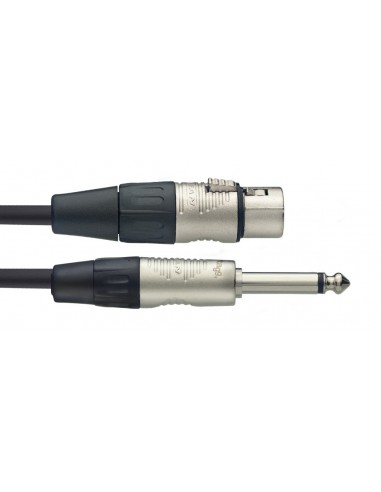 Microphone cable, XLR/jack (f/m), 1 m...