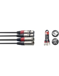 Twin cable, XLR/XLR (m/f),...