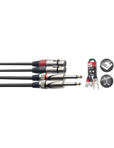Twin cable, XLR/jack (f/m),...
