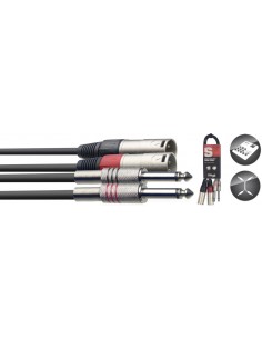 Twin cable, XLR/jack (m/m),...