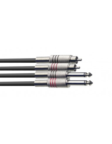 Twin cable, jack/RCA (m/m), 60 cm (2')