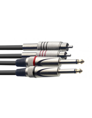 Twin cable, jack/RCA (m/m), 1.5 m (5')