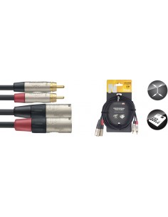 Twin cable, RCA/XLR (m/m),...