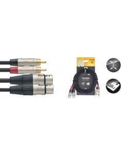 Twin cable, RCA/XLR (m/f),...