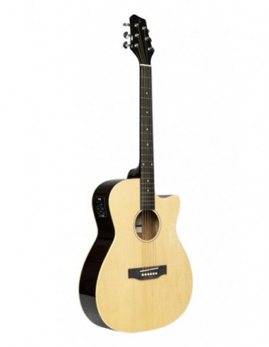 Cutaway acoustic-electric auditorium...