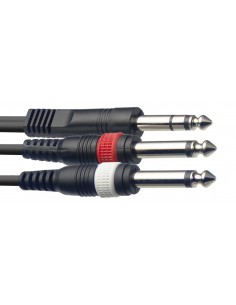 Y cable, jack/jack (m/m), 3...