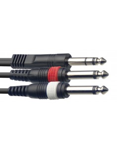 Y cable, jack/jack (m/m), 6...