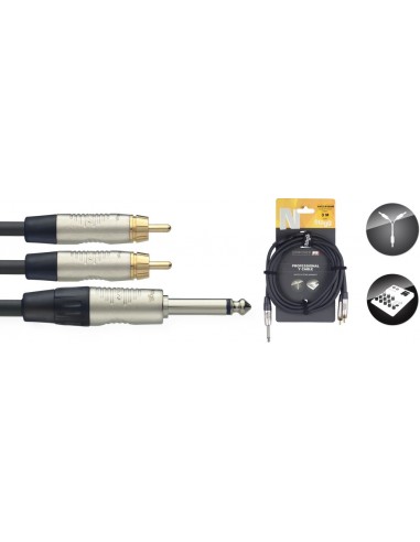 N series Y-cable, jack/RCA (m/m),...