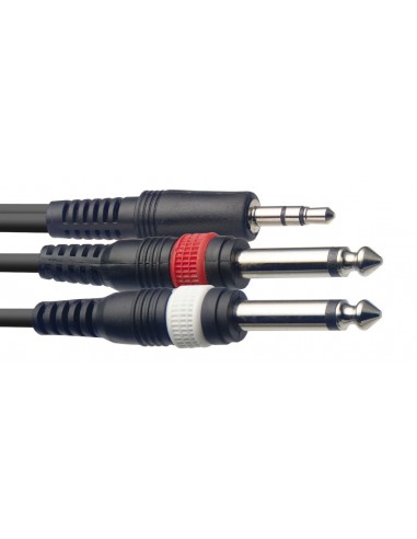 Y cable, mini jack/jack (1m/2m), 2 m...