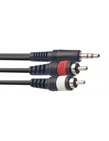 Y cable, mini jack/RCA (m/m), 1 m (3')
