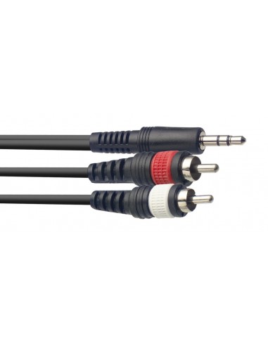 Y cable, mini jack/RCA (m/m), 6 m (20')
