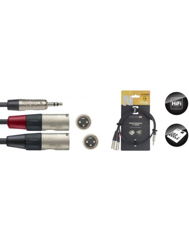 N series Y-cable, mini jack/XLR...