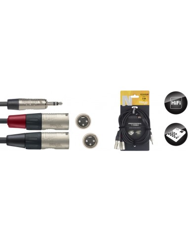 N series Y-cable, mini jack/XLR...