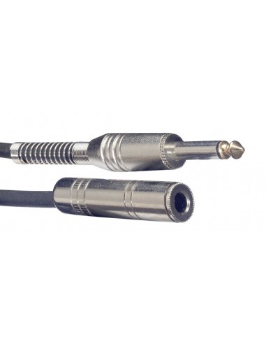 Mono audio cable, jack/jack (m/f), 6...