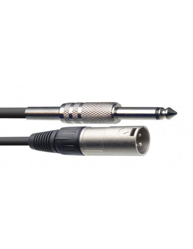 Audio cable, XLR/jack (m/m), 1 m (3')