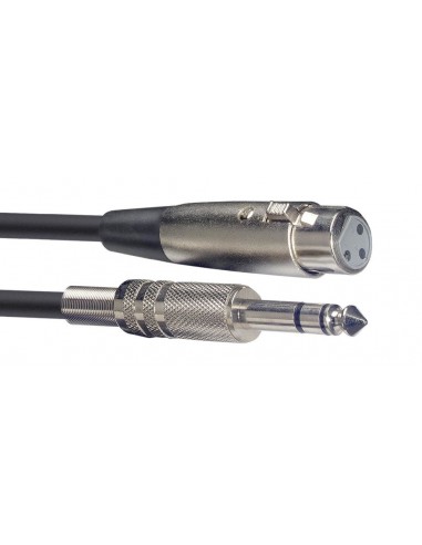 Audio cable, XLR/jack (f/m), 3 m (10')