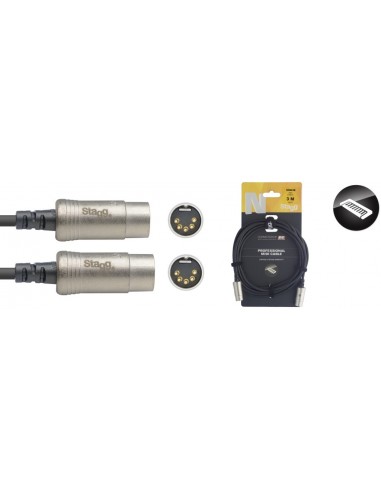 N series MIDI cable, DIN/DIN (m/m), 3...
