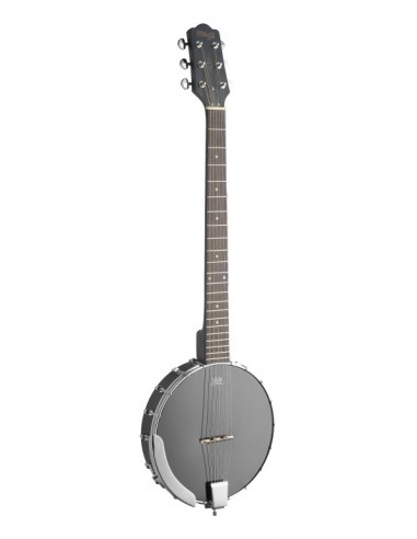 6-String open back guitar banjo with...