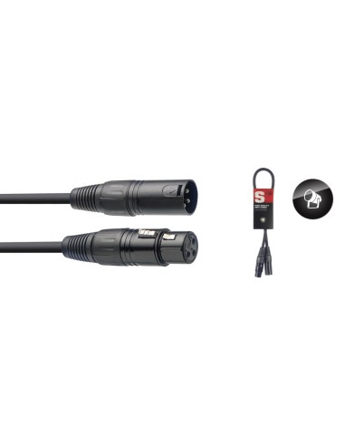 DMX cable, XLR/XLR (m/f), 50 cm (1.6')