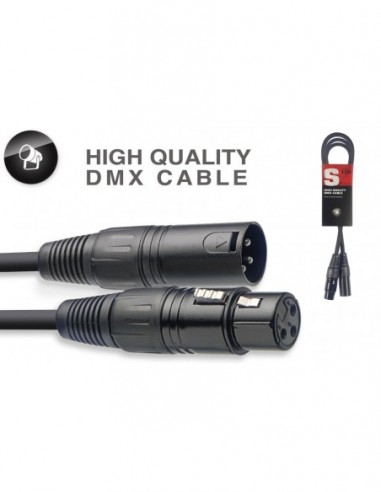 DMX cable, XLR/XLR (m/f), 1.5 m (5')