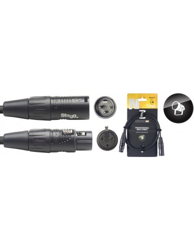 DMX cable, XLR/XLR (m/f) (3 pins), 1...