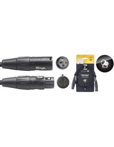 DMX cable, XLR/XLR (m/f) (3 pins), 5...