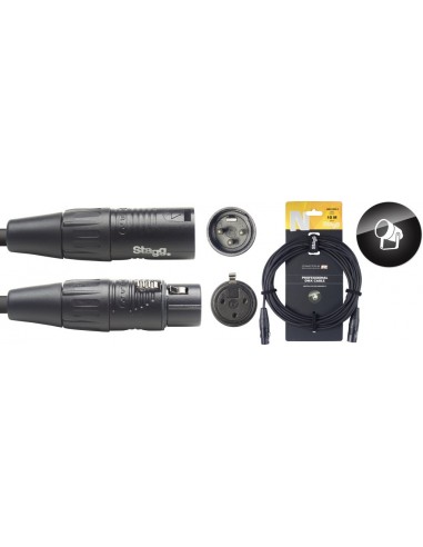 DMX cable, XLR/XLR (m/f) (3 pins), 10...