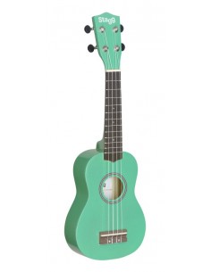 Green soprano ukulele with...