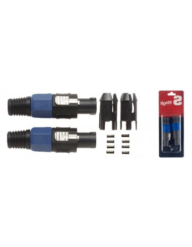 2x male speaker-plugs with 4 pins