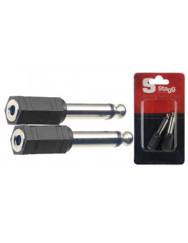 2 x Female stereo jack / male mono...