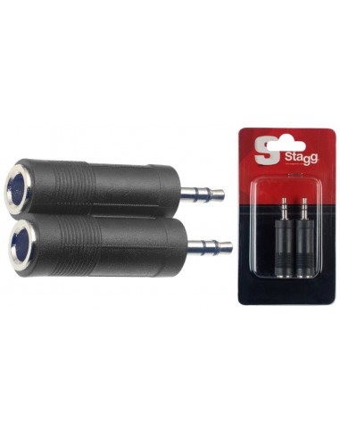 2 x Female stereo jack/male stereo...