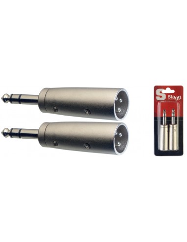 2x Male stereo phone-plug/symetrical...