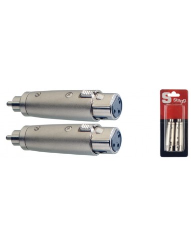 2 x Female XLR/ male RCA adaptor in...