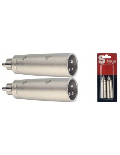 2 x Male XLR/ male RCA...