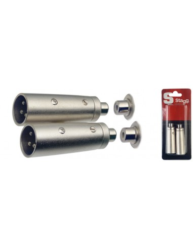2 x Male XLR/ female RCA adaptor in...