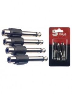 4 x male phone-plug/female...