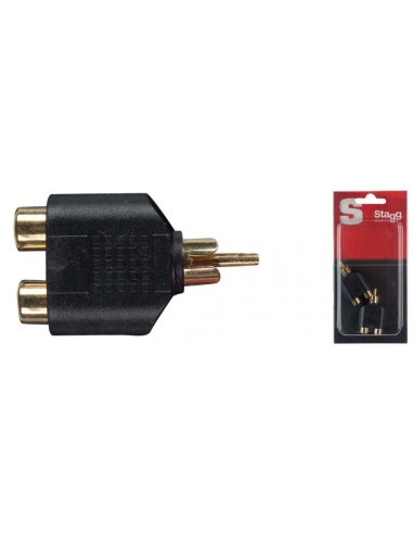 One-piece audio adaptor - Dual Fem....