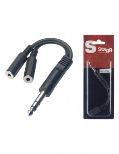 1 x Stereo male phone plug/2 x mono...