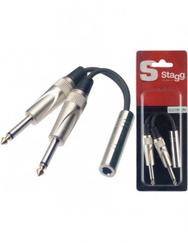 1 x female stereo jack/ 2 x male mono...