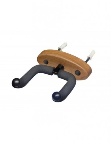 Wall-mounted guitar holder with oval...